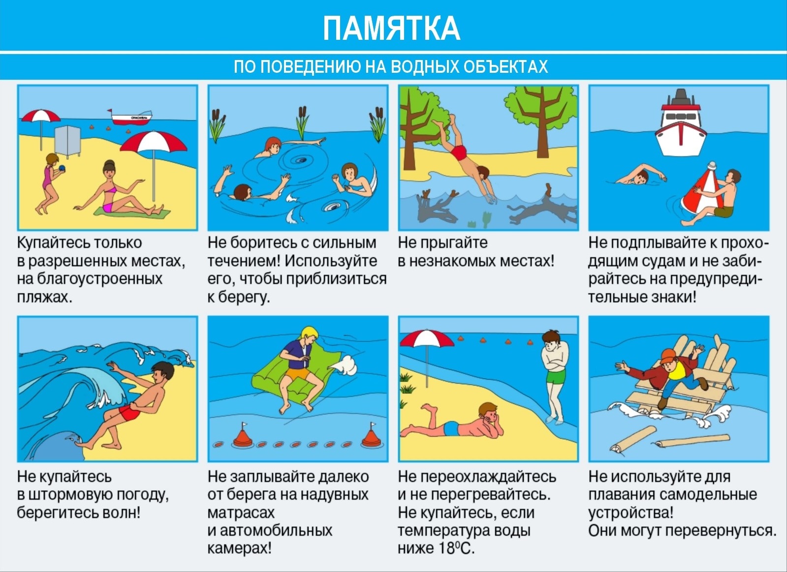 pamyatka povedeniya na vode