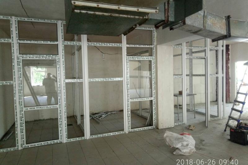 Ремонтные работы в столовой колледжа                                    