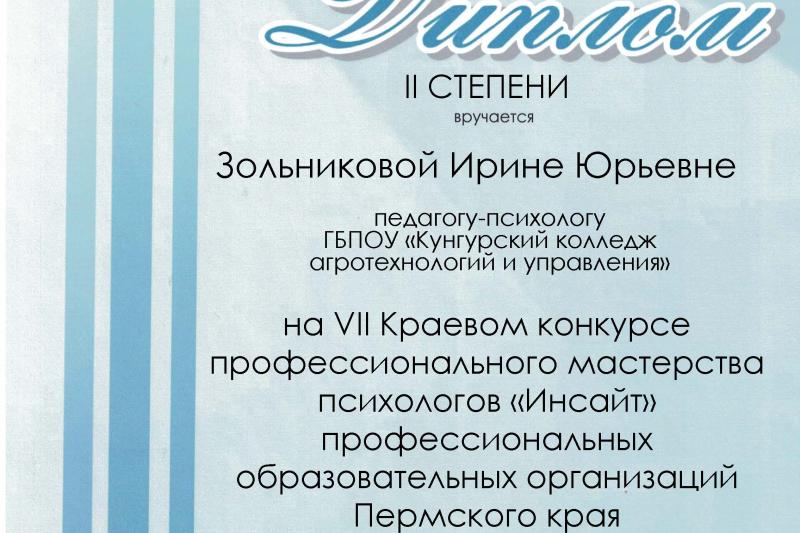 VII Краевой конкурс профессионального мастерства «Инсайт»