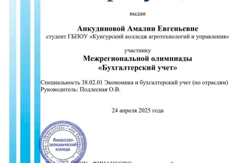 Межрегиональный конкурс профессионального мастерства «Бухгалтерский учет»