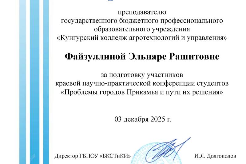 «Проблемы городов Прикамья и пути их решения»