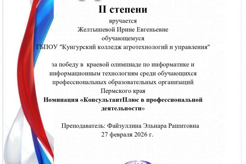 Краевая олимпиада по информационным технологиям