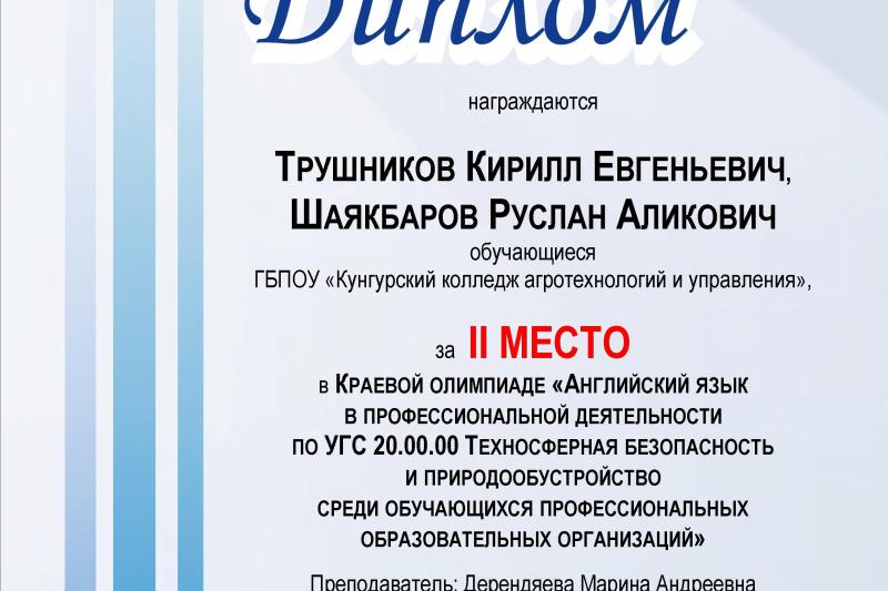 Краевая олимпиада по английскому языку