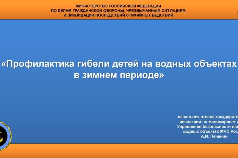 Профилактика гибели детей на водных объектах